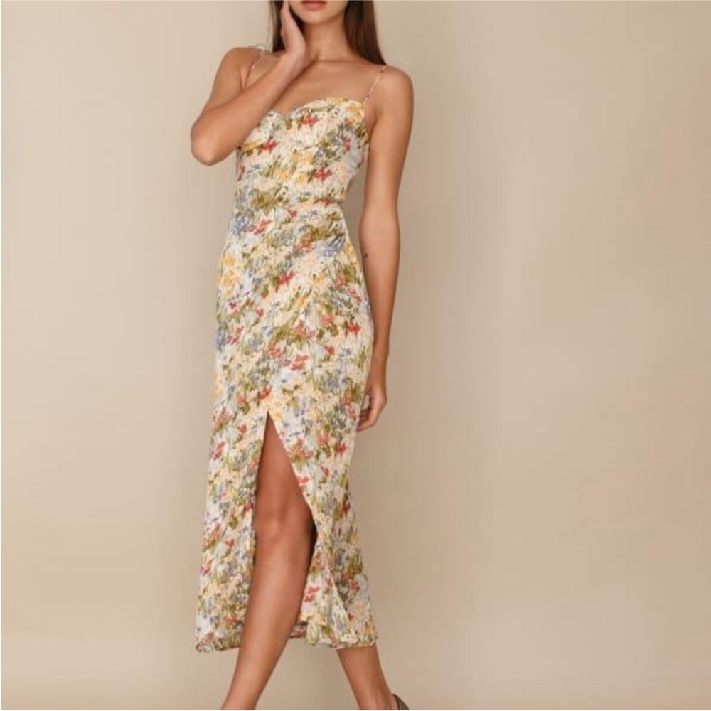 Reformation Kourtney Floral Midi Dress - Multicolor